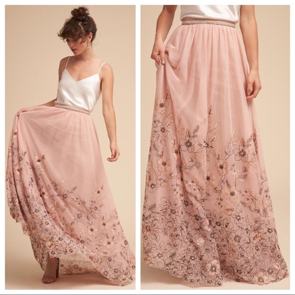 🆕NWT rare BHLDN Adoria embroidered tulle skirt